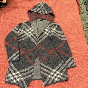 Papa Vancouver Plaid Hooded Cardigan
